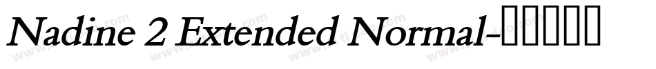 Nadine 2 Extended Normal字体转换
